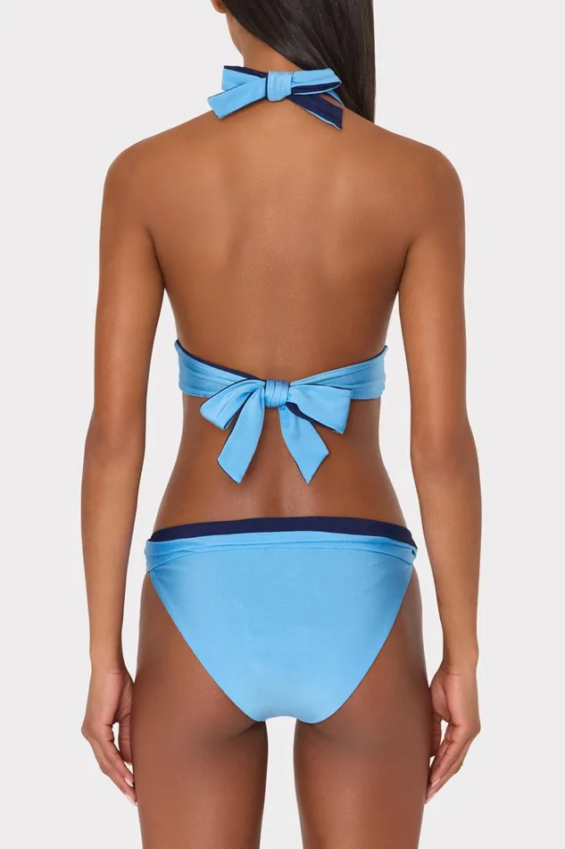 Milly Scala Reversible Bikini Bottom Mineral Bluenavy Women Swim and Coverups