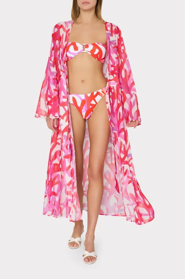 Milly Vince Under The Sea Chiffon CoverUp Dress Pink Multi Women Swim and Coverups Milly Vince Under The Sea Chiffon CoverUp Dress Pink Multi Women Swim and Coverups