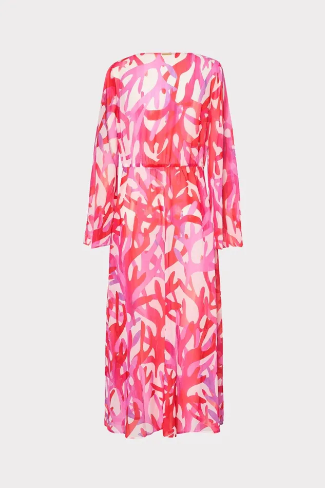 Milly Vince Under The Sea Chiffon CoverUp Dress Pink Multi Women Swim and Coverups Milly Vince Under The Sea Chiffon CoverUp Dress Pink Multi Women Swim and Coverups