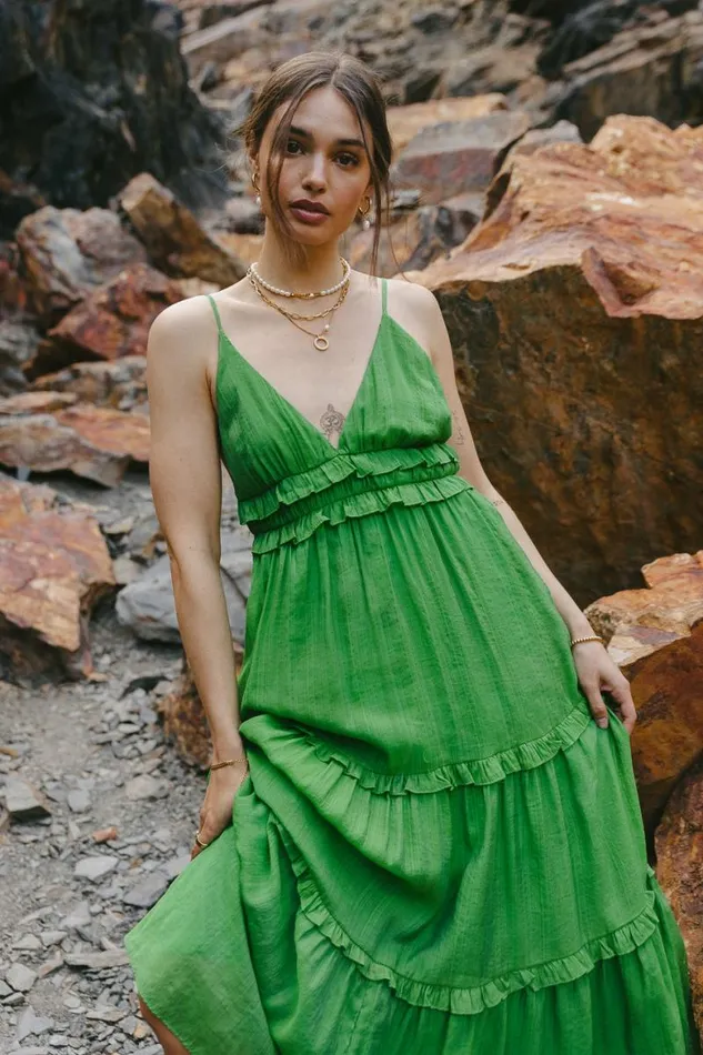 Mimi Maxi Dress Green Women Bohme Dresses