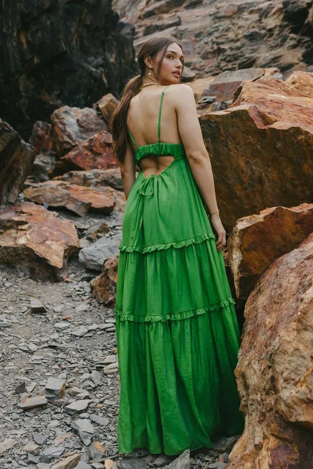 Mimi Maxi Dress Green Women Bohme Dresses
