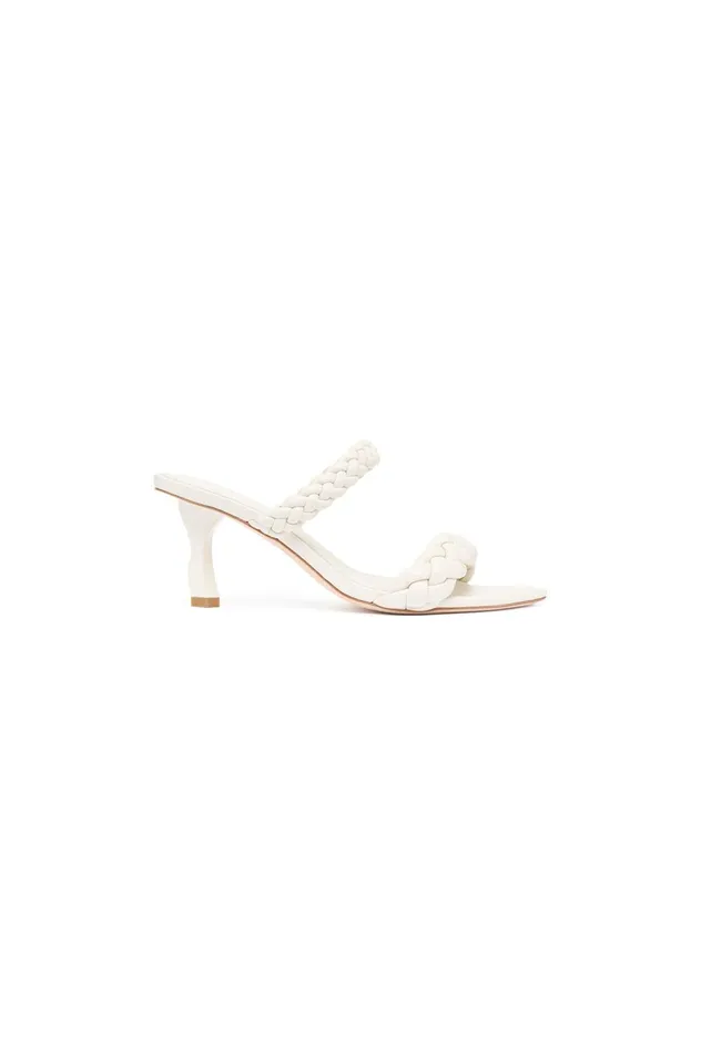 Mirage Woven Sculptural Heel Ivory Women Aje Shoes