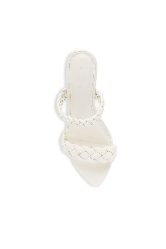 Mirage Woven Sculptural Heel Ivory Women Aje Shoes