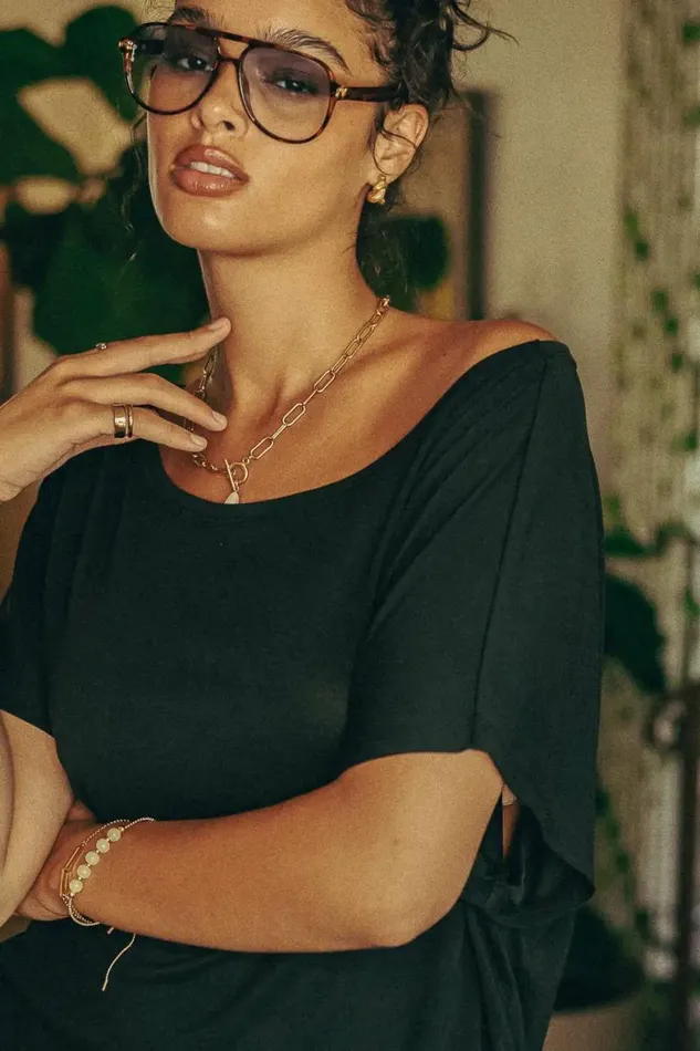 Miriam Top Black Women Bohme Tees and Tanks