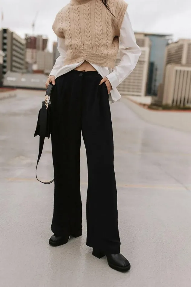 Morgan Wide Leg Pants In Black Black Women Bohme Pants