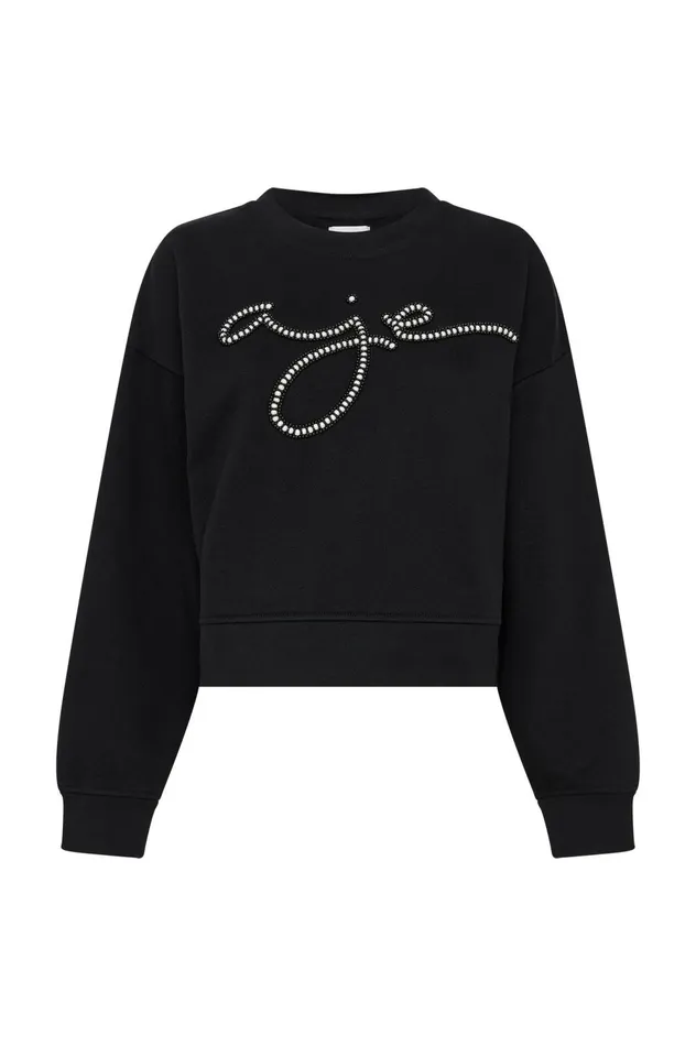 Mythology Pearl Logo Sweater Black Women Aje Knitwear 038 Jumpers