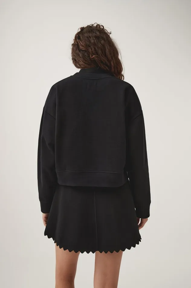 Mythology Pearl Logo Sweater Black Women Aje Knitwear 038 Jumpers
