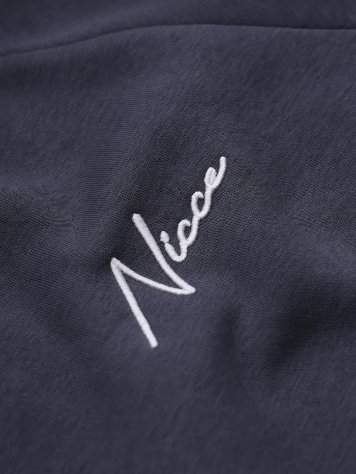NICCE Hoodies and Sweatshirts Mens NICCE Multi Graphic Script Hoodie Navy
