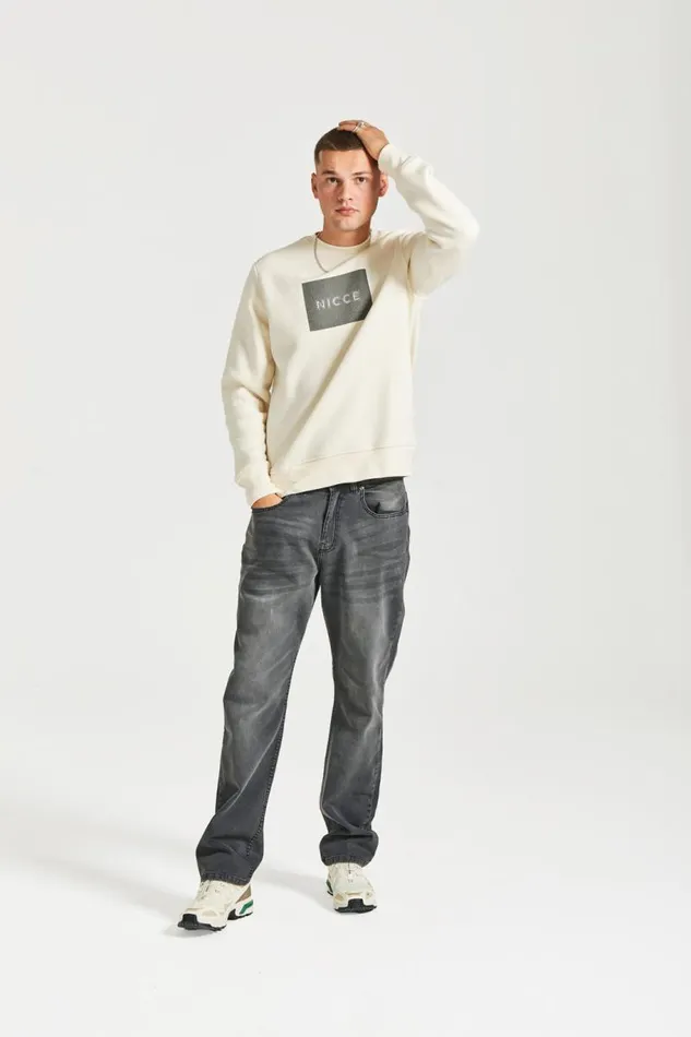NICCE Hoodies and Sweatshirts Mens NICCE Trail Box Sweatshirt Ivory