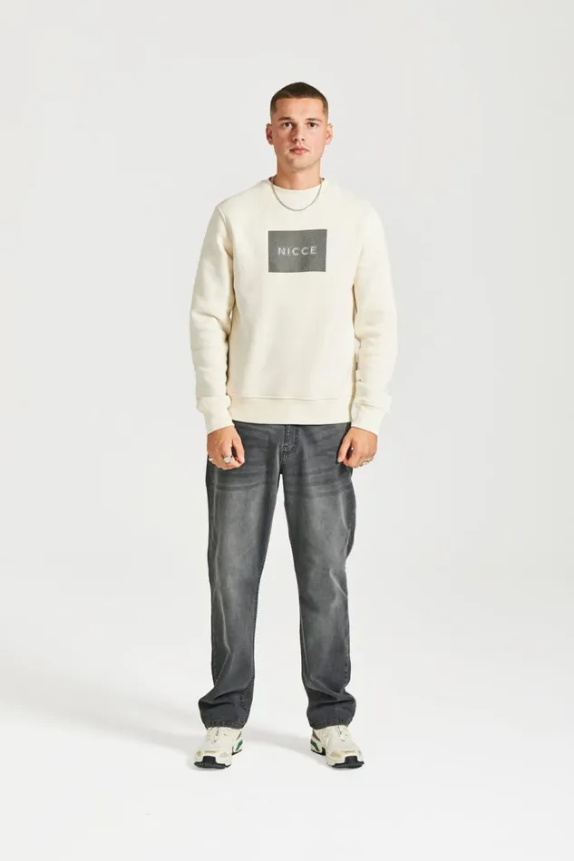 NICCE Hoodies and Sweatshirts Mens NICCE Trail Box Sweatshirt Ivory