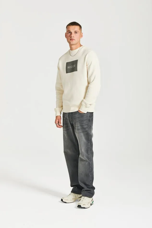 NICCE Hoodies and Sweatshirts Mens NICCE Trail Box Sweatshirt Ivory