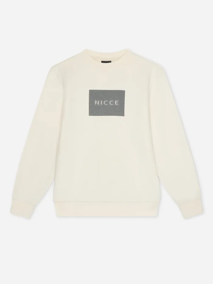 NICCE Hoodies and Sweatshirts Mens NICCE Trail Box Sweatshirt Ivory