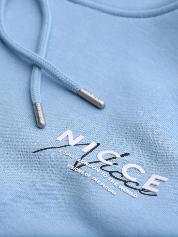 NICCE Hoodies and Sweatshirts Mens NICCE World Essentials Hoodie Blue