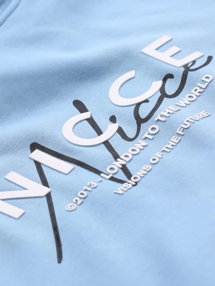 NICCE Hoodies and Sweatshirts Mens NICCE World Essentials Hoodie Blue