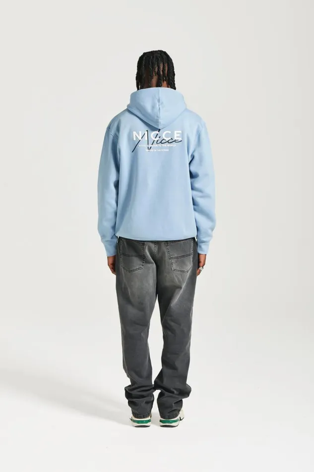 NICCE Hoodies and Sweatshirts Mens NICCE World Essentials Hoodie Blue