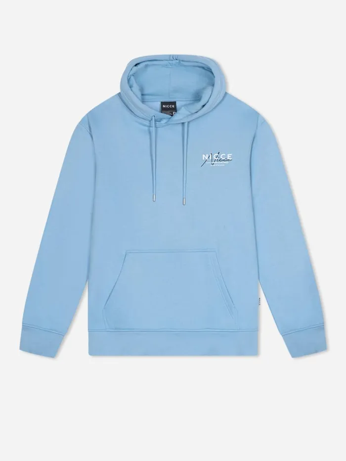 NICCE Hoodies and Sweatshirts Mens NICCE World Essentials Hoodie Blue