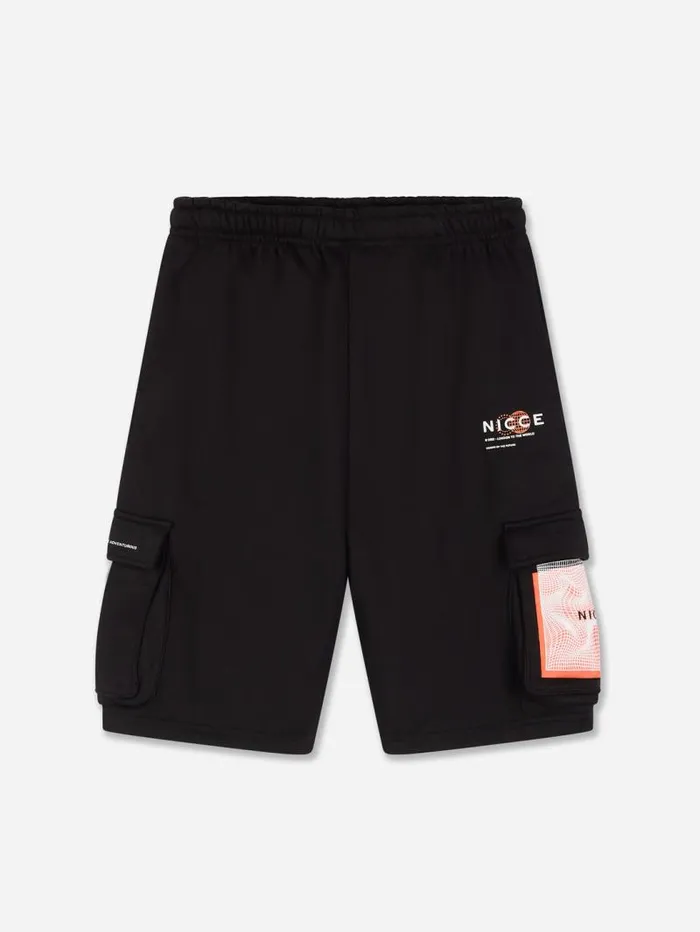 NICCE Shorts Juniors NICCE Juniors Visiona Cargo Jogger Shorts Black