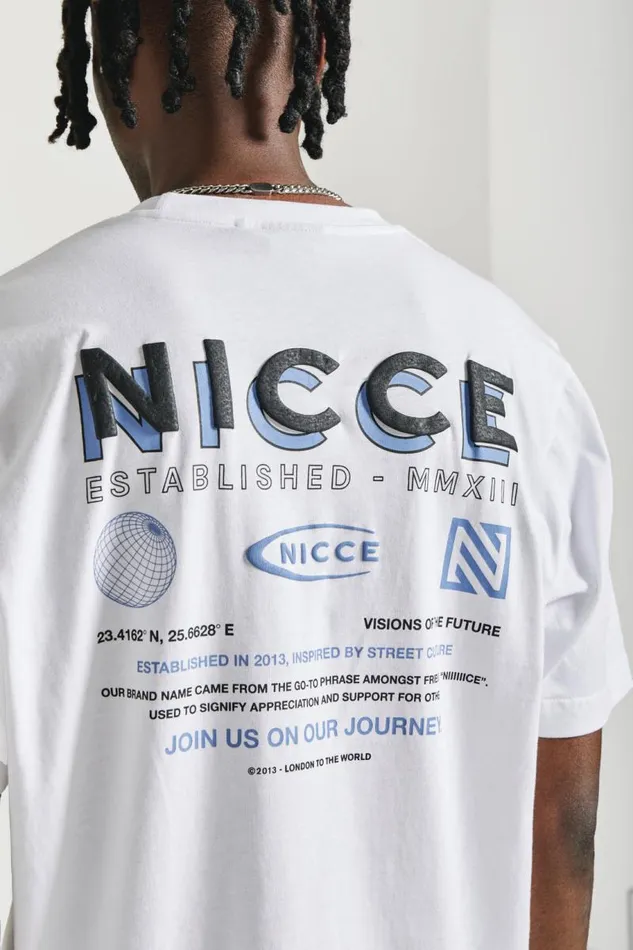 NICCE TShirts Mens NICCE Multi Logo TShirt White