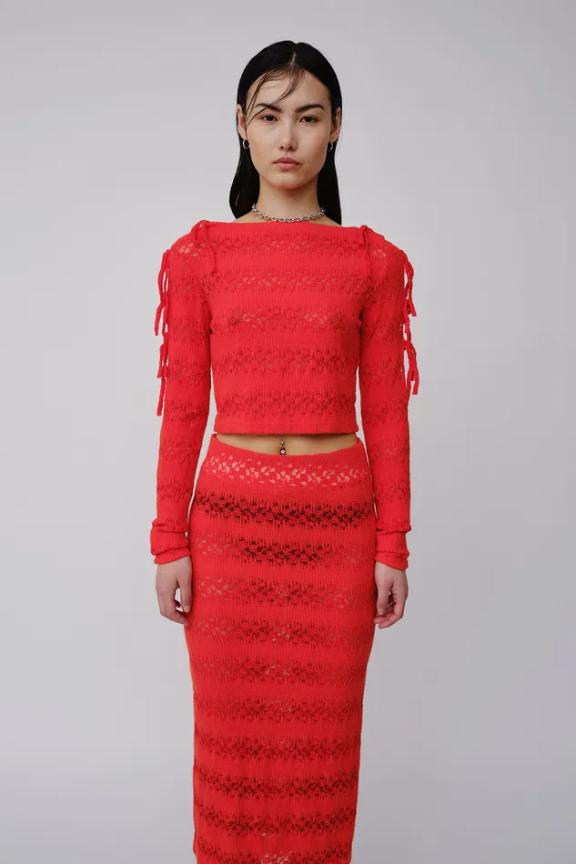 Oakleigh 8211 Red Women Skirts and Shorts Wonhundred