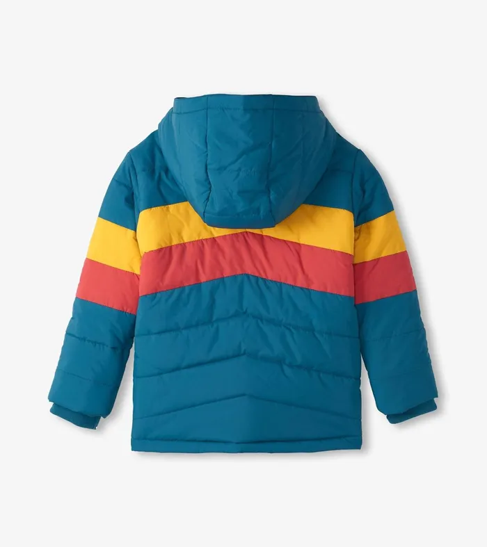 Outerwear Boys Hatley Boys Aspen Colour Block Puffer Jacket