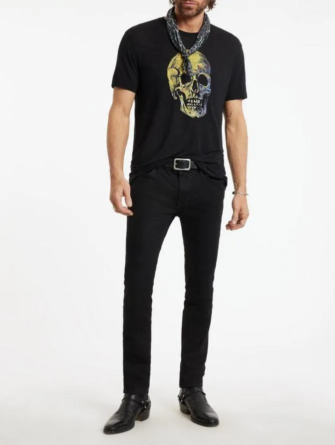 PAINTED SKULL TEE Black Clothing John Varvatos Polos