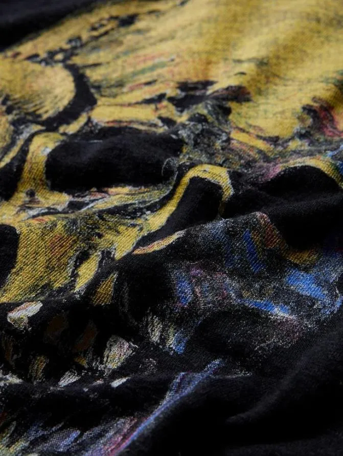 PAINTED SKULL TEE Black Clothing John Varvatos Polos