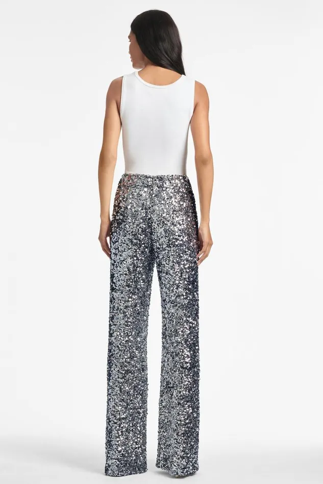 Pants and Jumpsuits Women Sachin and Babi Sequin Alli Pant 8211 Gunmetal