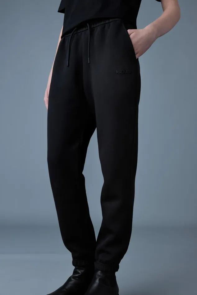 Pants and Shorts Women Mackage NEVR Doubleface Jersey Sweatpants Black