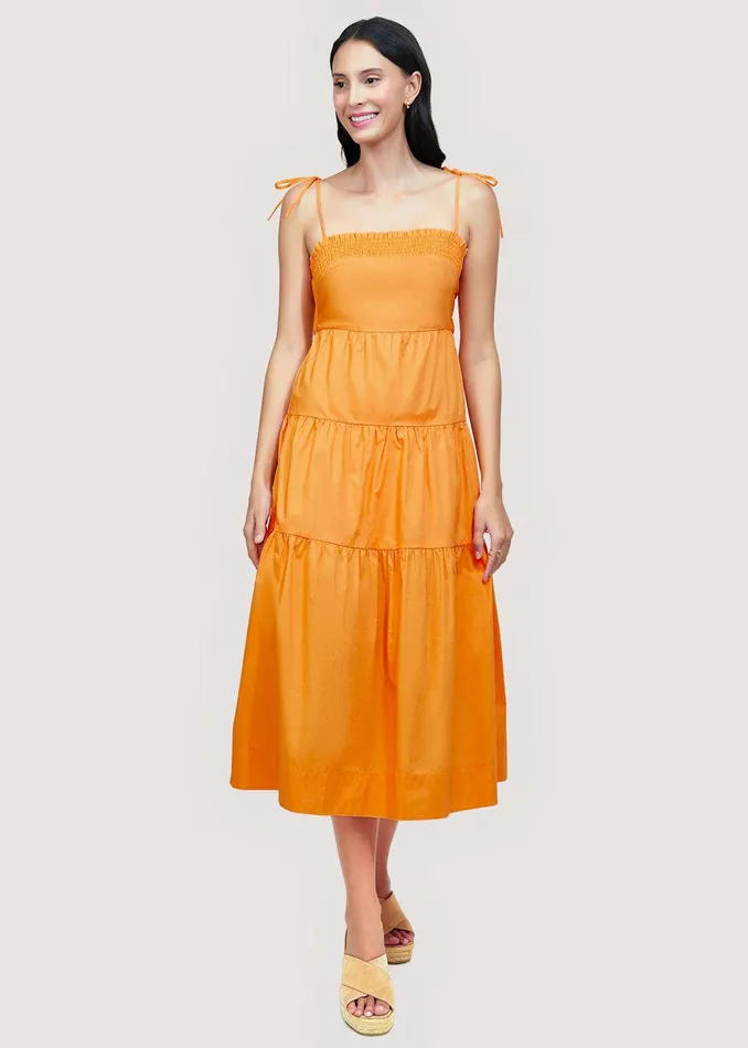 Paradiso Midi Dress Apricot Women Lost Wander Dresses