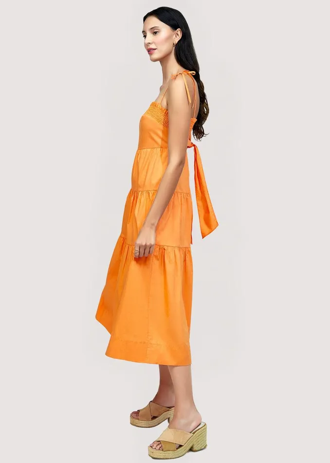 Paradiso Midi Dress Apricot Women Lost Wander Dresses