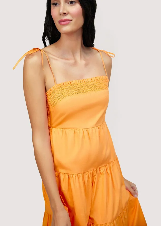 Paradiso Midi Dress Apricot Women Lost Wander Dresses