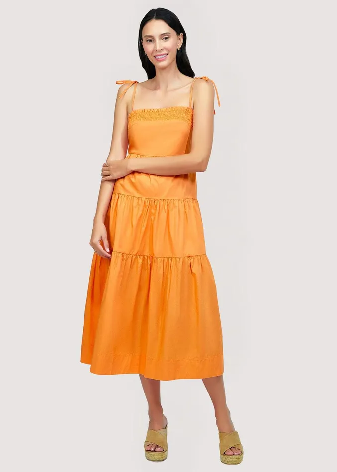 Paradiso Midi Dress Apricot Women Lost Wander Dresses