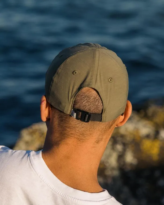 Passenger Clothing Active Recycled 6 Panel Cap Dusty Olive WomenMen Caps and Hats