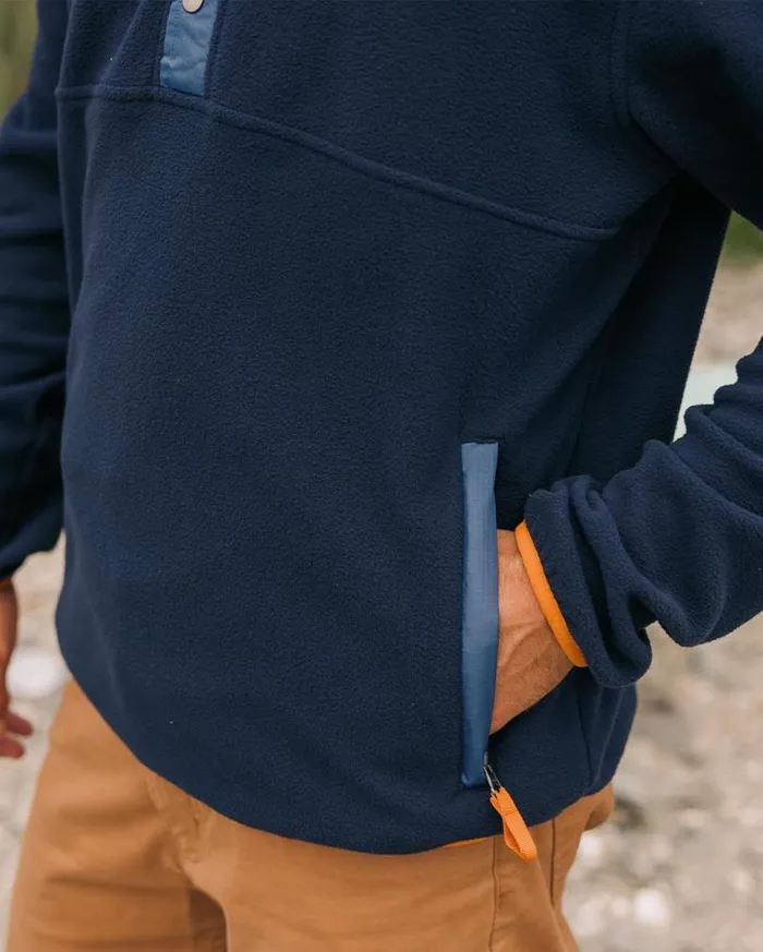 Passenger Clothing Adrift Recycled Polar Fleece Deep Navy Men Fleece