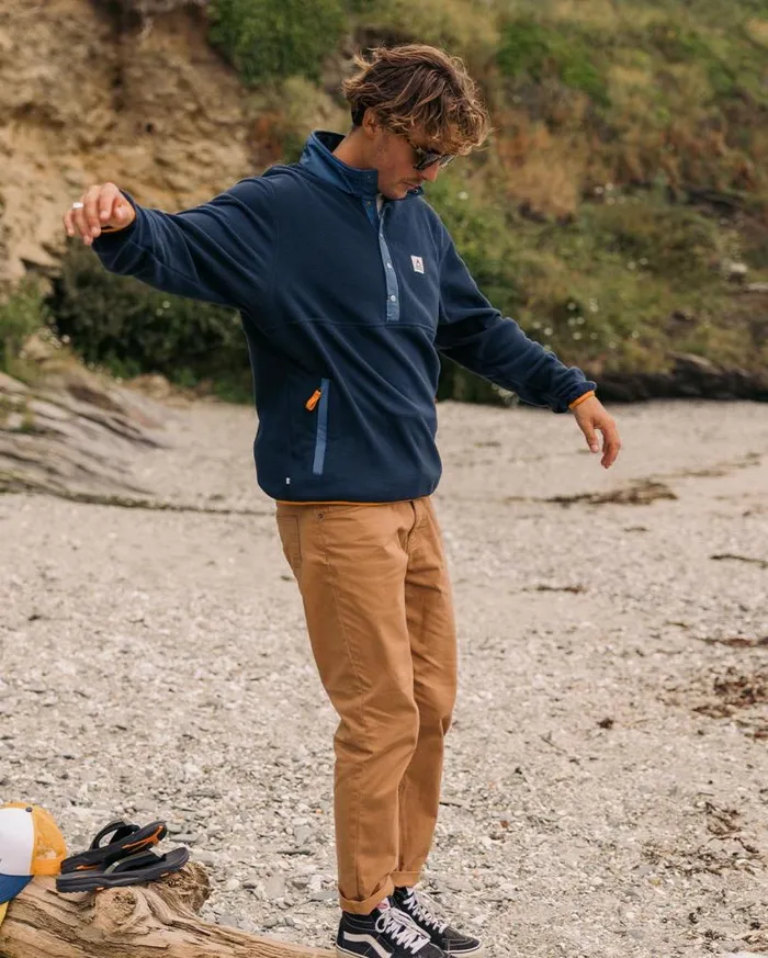Passenger Clothing Adrift Recycled Polar Fleece Deep Navy Men Fleece