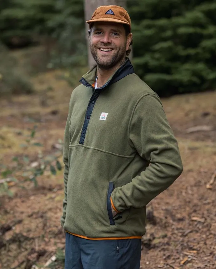 Passenger Clothing Adrift Recycled Polar Fleece Khaki Men Fleece
