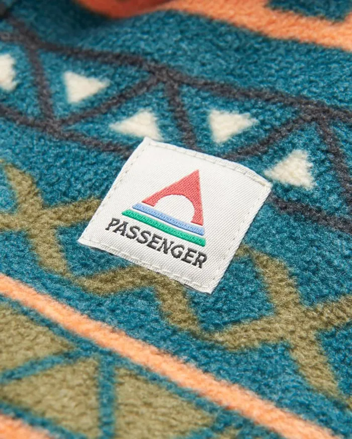 Passenger Clothing Adrift Recycled Polar Fleece Retro Geo Mediterranean Men Fleece