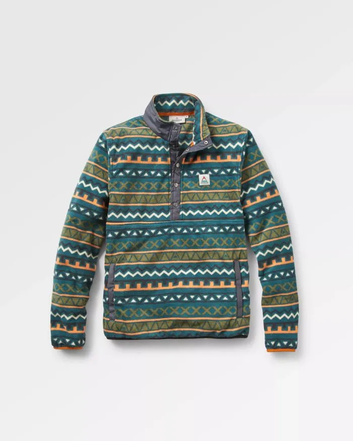 Passenger Clothing Adrift Recycled Polar Fleece Retro Geo Mediterranean Men Fleece