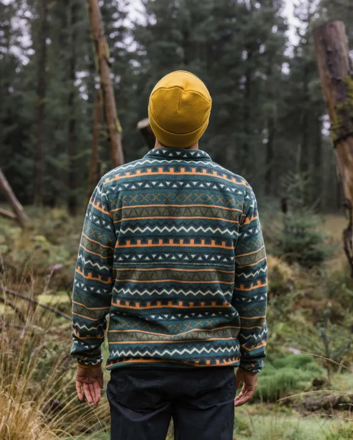 Passenger Clothing Adrift Recycled Polar Fleece Retro Geo Mediterranean Men Fleece