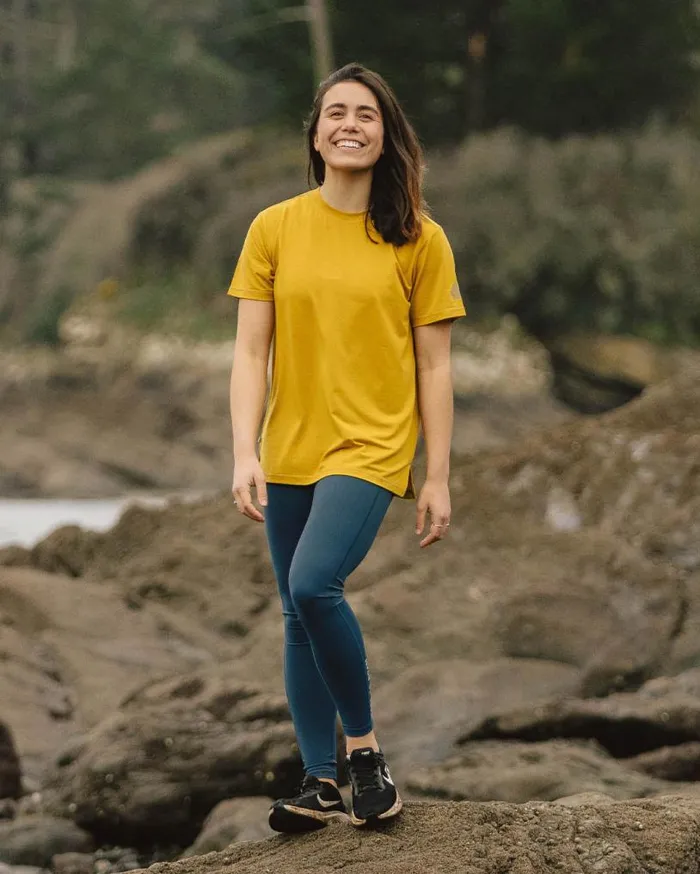 Passenger Clothing Aurora Recycled Active TShirt Honey Women Activewear