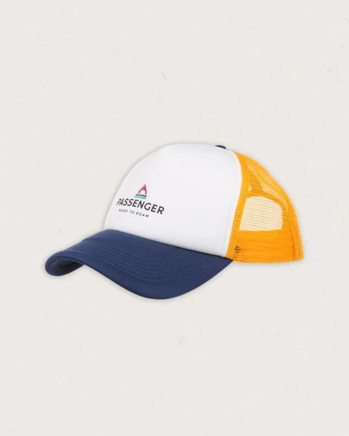 Passenger Clothing Beechey Snapback Trucker Cap Dark Denim WomenMen Caps and Hats
