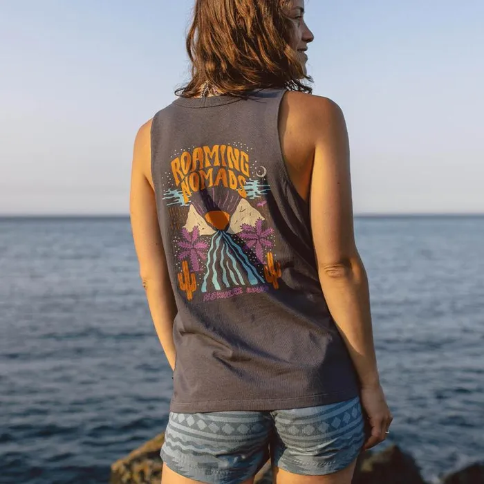 Passenger Clothing Cactus Recycled Cotton Vest Faded Black Women Tops and TShirts
