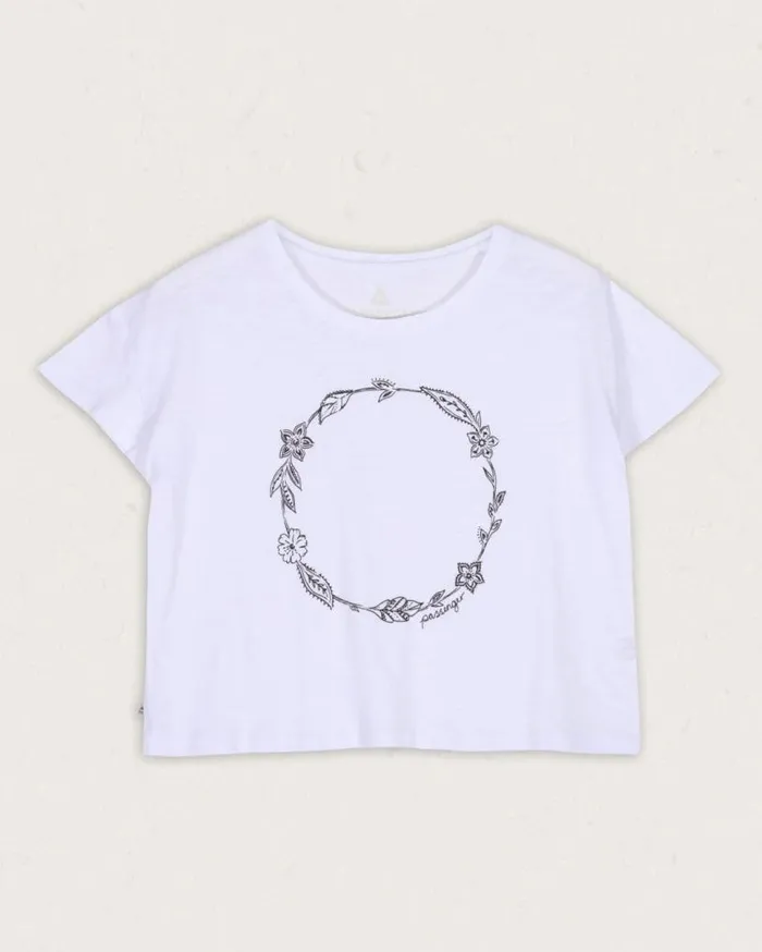 Passenger Clothing Daisy Chain Recycled Cotton TShirt White Women Tops and TShirts