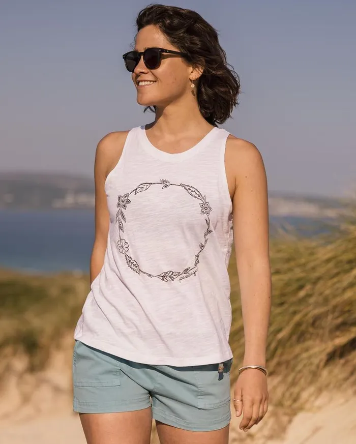 Passenger Clothing Daisy Chain Recycled Cotton Vest White Women Vests