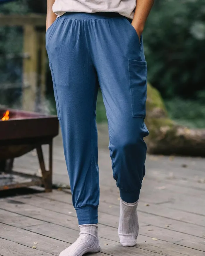 Passenger Clothing Day Dream Recycled Cotton Trouser Dark Denim Women Activewear