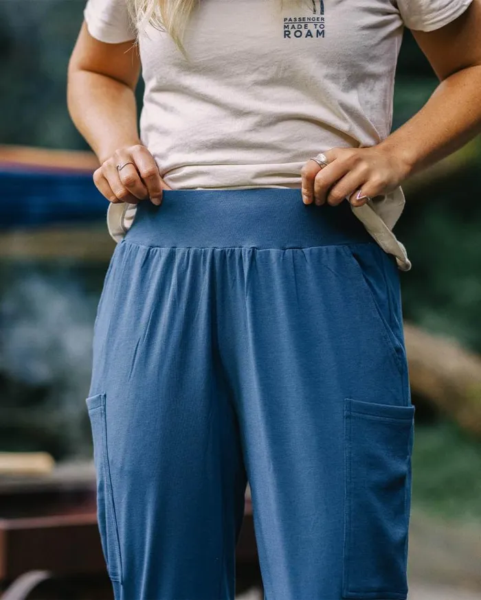 Passenger Clothing Day Dream Recycled Cotton Trouser Dark Denim Women Activewear