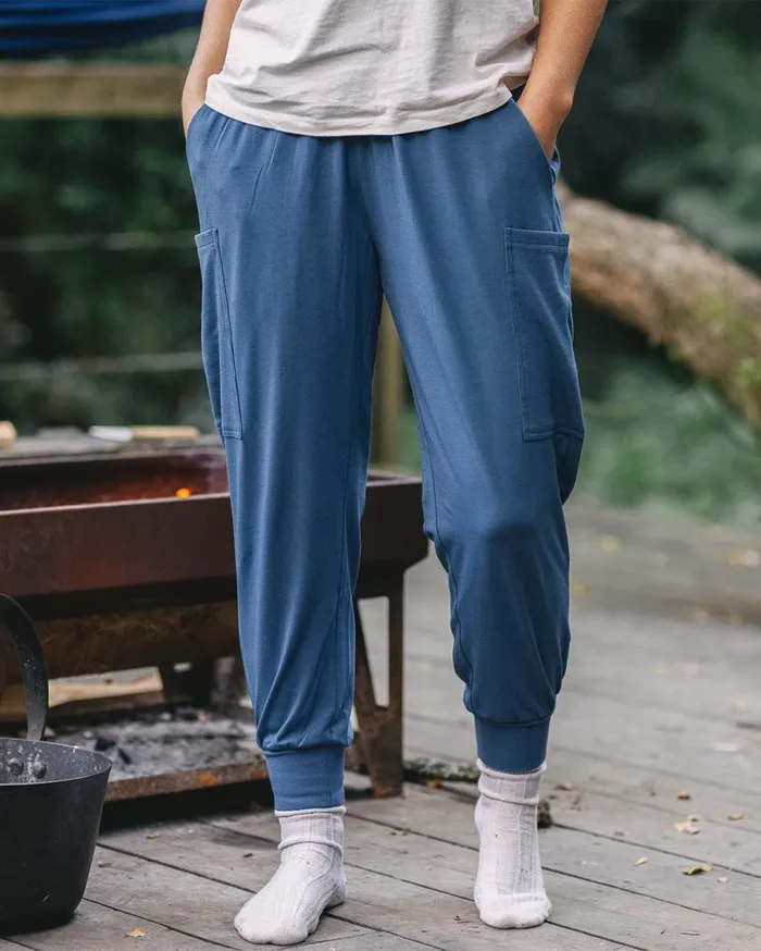 Passenger Clothing Day Dream Recycled Cotton Trouser Dark Denim Women Activewear