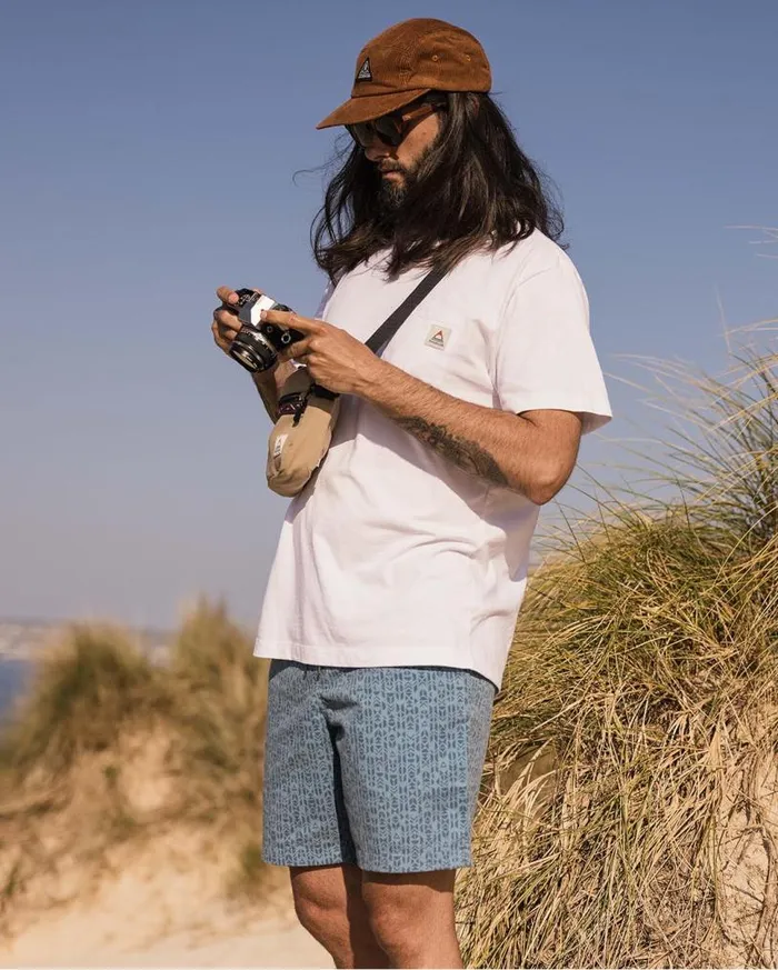 Passenger Clothing Drifter Walk Short Blue Mini Geo Men Shorts