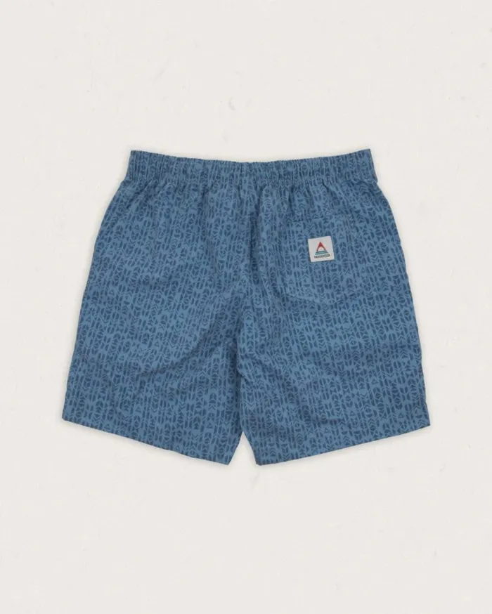 Passenger Clothing Drifter Walk Short Blue Mini Geo Men Shorts