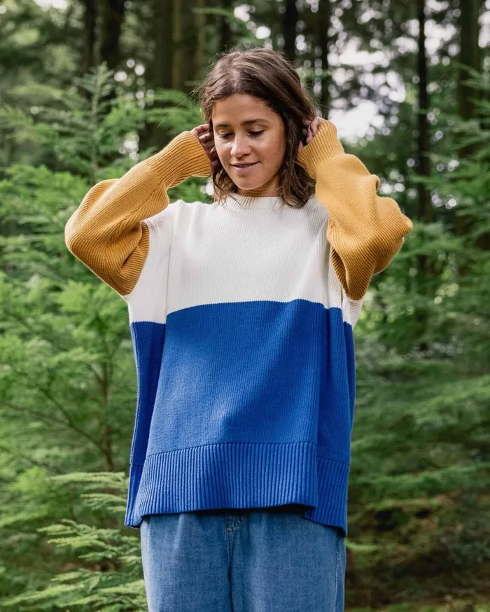 Passenger Clothing Gondwana Oversized Knitted Jumper True Blue Women Knitwear